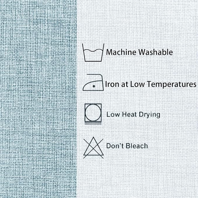 Hiasan Faux Linen Rectangle Tablecloth - Wrinkle and Stain Resistant Washable Table Cloth for Kitchen Dining Room Holiday Table Cover for Dinner, Lux Slate Blue, 54 x 120 Inch