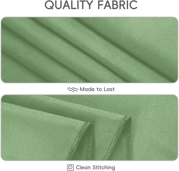 8 Pack Sage Green Tablecloth 60 x 102 Inch Polyester Table Cloth for 6 Foot Rectangle Tables, Wrinkle Resistant Washable Decorative Fabric Table Covers for Wedding Party Banquet Buffet and Camping