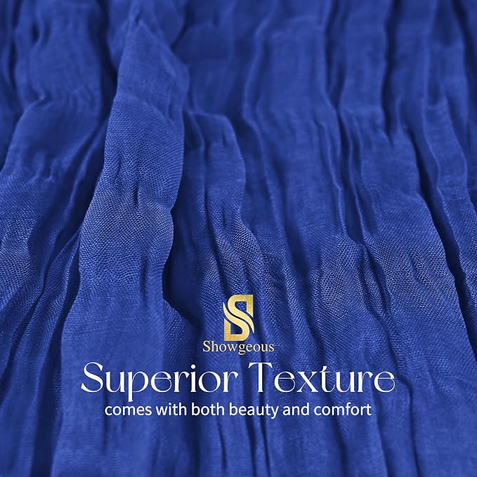 4 Pack Royal Blue Cheesecloth Table Runner 17 x 108 inch Boho Gauze Table Runner Rustic Sheer Cheese Cloth Table Decorations for Wedding Party Baby Bridal Shower Birthday Holiday Home