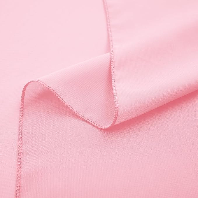 Horbaunal Light Pink Chiffon Table Runners 10FT Sheer Chiffon Runner 29x120 Inches Romantic Boho Rustic Table Runner for Wedding Party Bridal Baby Shower Table Decorations