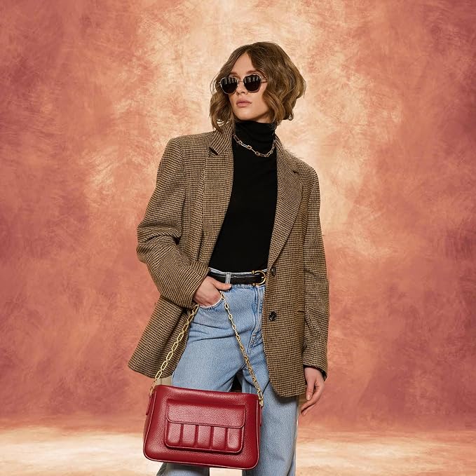Abstract Professional Photography Backdrop for Portrait Photo Props Booth Background Photoshoot Studio with Polyester Fabric Roller Pocket on Top(8x10ft,Brick Red,No Stand)