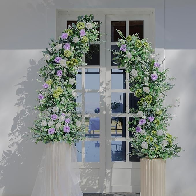 QGHPY 120 Pcs 4 Kinds Mixed Eucalyptus Greenery Stems,Artificial Babys Breath Flowers Bulk and Greenery Stems for Wedding, DIY Floral Arrangements and Home Decor (124)