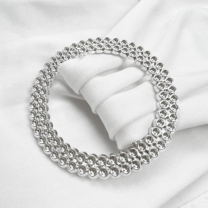 Spandex Chair Sashes Bands 30PCS Stretch Chair Ties Bows with Buckle Slider for Wedding Party Banquet Decoration (White)…