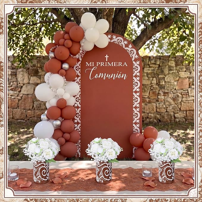 Mumufy 30 Pcs Rustic Fiesta Table Centerpieces with Cardboard Paper Vases and Artificial White Flowers, Cielito Lindo Farmhouse Wedding Decorations for Bridal Shower, Baby Shower, Birthday, Taco Party