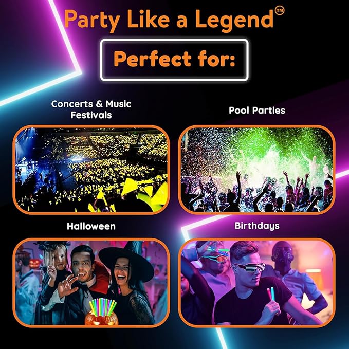 Glow Fever Glow Sticks Bulk 100ct 22'' Glow Necklaces with Connectors, Neon Light Sticks for Party Festivals Raves Concert Birthday Wedding, Pink
