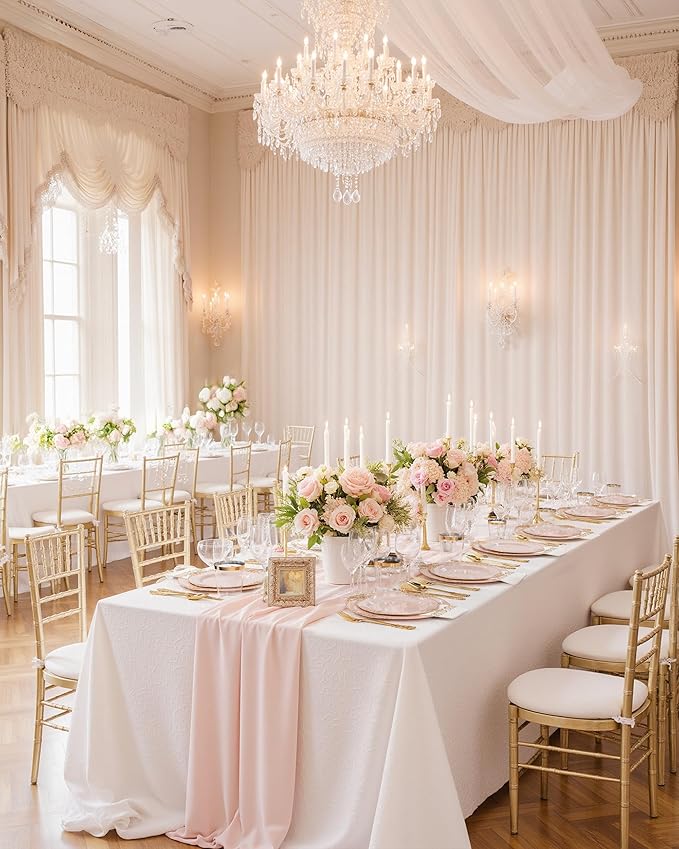 Nervure 175PCS Pink Plastic Plates - Disposable Pink Gold Party Plates & Pre Rolled Napkins with Cutlery for 25 Guests, 50Plates, 75Silverware, 25Cups, 25Napkin for Wedding & Party & Mother's Day