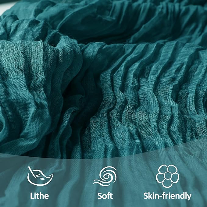 6 Pack Teal Cheesecloth Table Runner 10Ft Gauze Cheese Cloth Table Runner 35x120 Inch Boho Sheer Rustic Fabric Runner for Party Decor Baby Shower Wedding Holiday Decorations