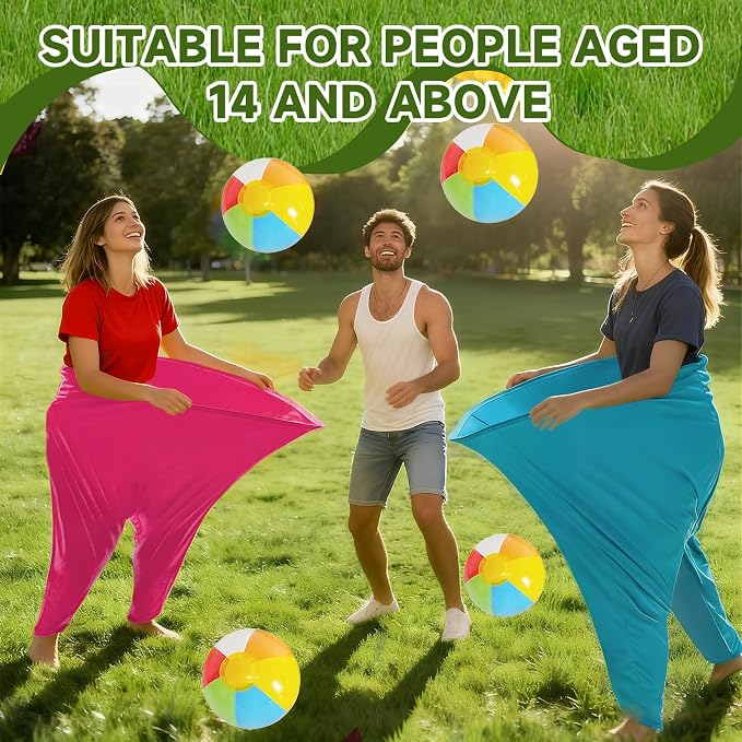 Granny Pants Yard Game, Granny Pants Outdoor Party Game Granny Pants Outdoor Game with Bouncy Balls and Pump Fun Family Reunion & Adult Yard Games for Groups