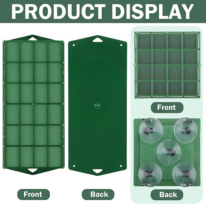 Hahood 6 Packs Floral Foam Cage Rectangle and Square Flower Holder with Floral Foam Blocks Flower Cage Holders Flower Arrangements Supplies Cage for Fresh Flowers, Wedding Home Garden Decorations
