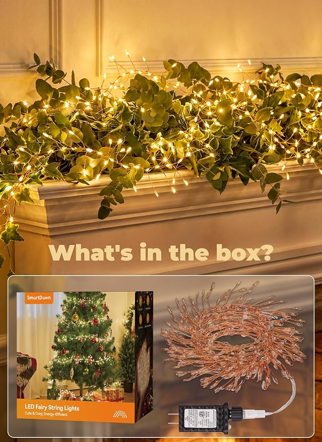 Fairy Lights Plug in for Bedroom Classroom | 10FT 388-LED Classroom Lights Flowing with 14 Modes,Twinkle Lights,Christmas Lights Indoor Outdoor