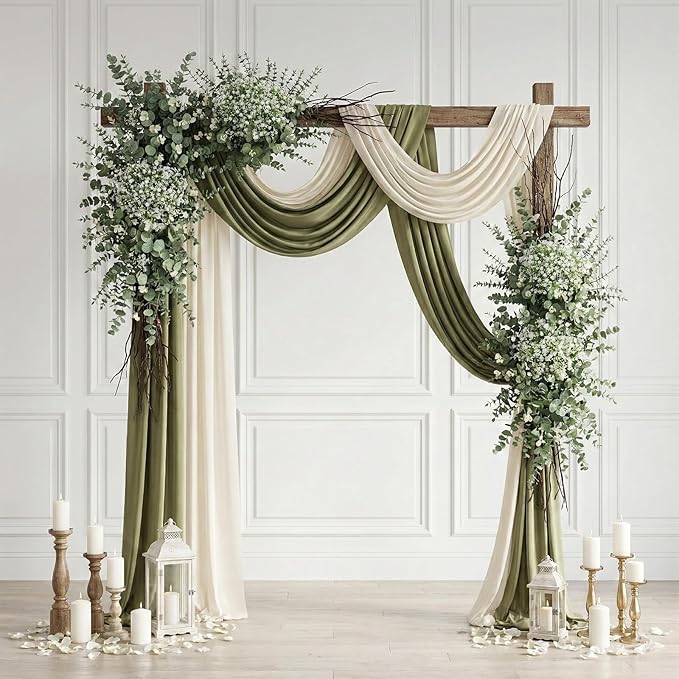 lovemoon Mixed Greenery Artificial Eucalyptus Stems, Baby Breath Artificial Flowers Bulk and Eucalyptus Leaves for Wedding Bouquets Home Office Floral Decor (200, Green and White)