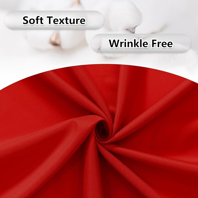 MEETSKY Red Backdrop Curtains for Christmas Party Valentine's Day Arch Stage Wedding Ceremony Red Curtains Fabric Photography Backdrop Drapes for Birthday Party Baby Shower,5ft x 8ft,2 Panels