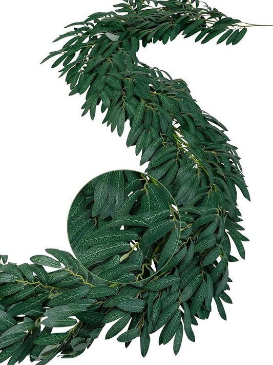 ucky Fake Vines, Eucalyptu Vines Garland, Ivy Vines, Green Artificial Wall Decor Hanging, Wedding Decoration，Flower Bouquet Decoration (4, Olive Vines)