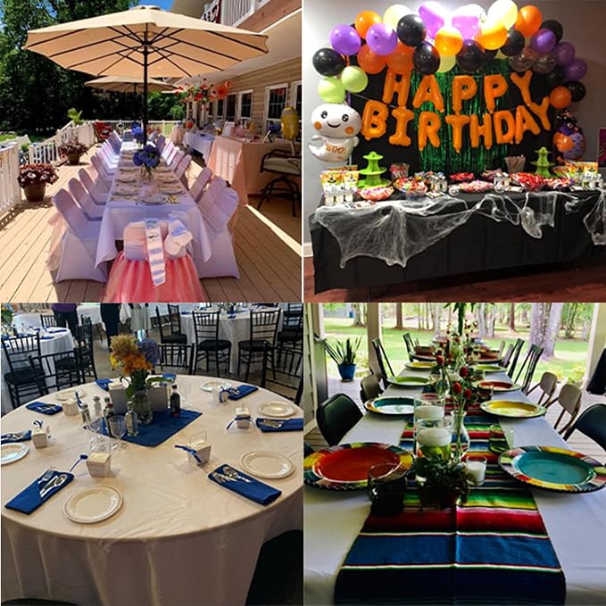 6 Pack Royal Blue Tablecloth 60 x 120 Inch Table Cloth for 8 Foot Rectangle Tables, Wrinkle Resistant Washable Polyester Fabric Table Covers for Party, Wedding,Dining,and Banquet