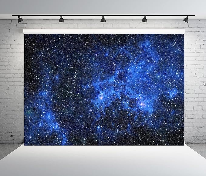 BELECO 7x5ft Fabric Galaxy Stars Backdrop Starry Night Sky Outer Space Galaxy Backdrop Universe Nebula Photography Background Kids Space Party Birthday Baby Shower Decorations Banner Photo Booth Props