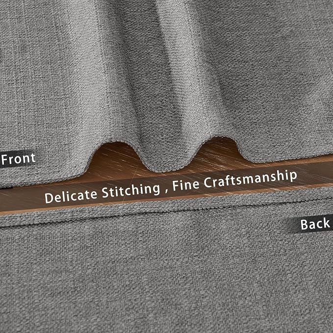 BALCONY & FALCON Placemats Set of 6 Faux Linen Cloth Place Mats Washable Waterproof Wrinkle Resistant Table Placemats for Dining Kitchen Farmhouse Indoor & Outdoor Use(Gray, 13.8”x 17.7”