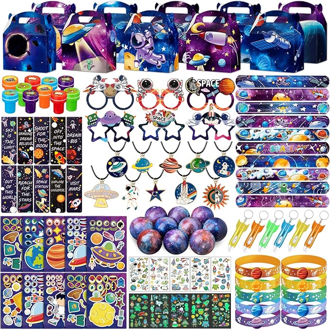 DMIGHT Space Party Favors, Outer Space Themed Birthday Decorations, Astronaut Gift Box for Kids (Space)