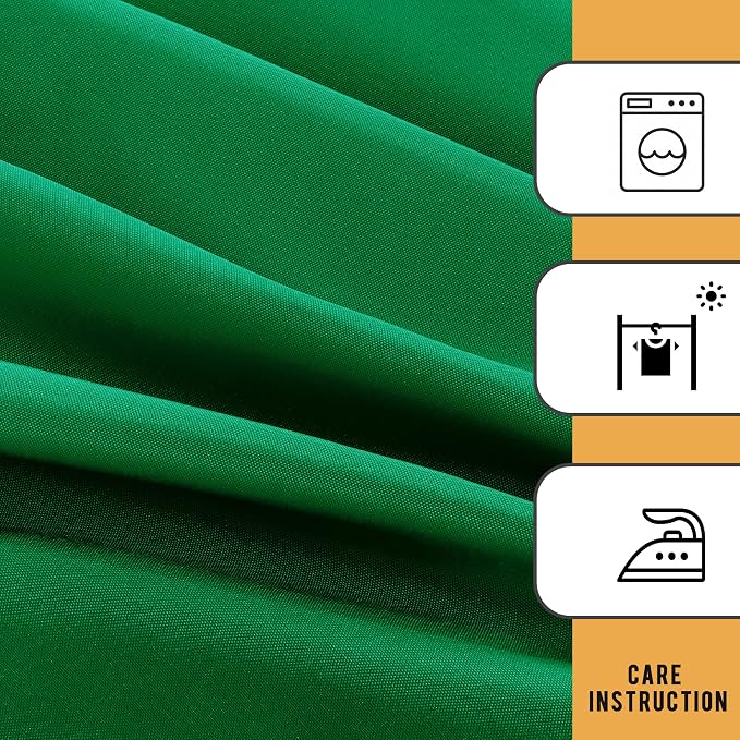 Obstal 2 Pack Green Table Cloths for 4 Foot Rectangle Tables - Water Resistant Washable Fabric Polyester Rectangle Table Cover Protector for Wedding, Banquet and Trade Shows, 48L x 24W x 30H Inches