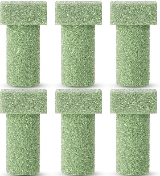 Chunful 6 Pieces Floral Foam Vase Insert 3. 25 x 6 Inch Cemetery Vase Inserts Recycled Floral Foam Cemetery vases for Grave Artificial Flowers Home Florist Headstone Decoration Flower Arrangements