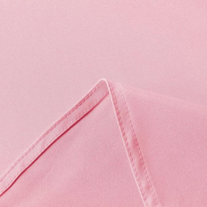 sancua Rectangle Tablecloth - 90 x 132 Inch - Stain and Wrinkle Resistant Washable Polyester Table Cloth, Decorative Fabric Table Cover for Dining Tables, Buffet Parties and Camping, Pink