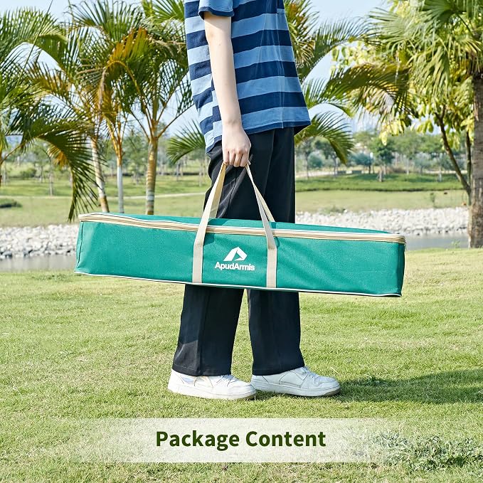 ApudArmis Ladder Toss Game Set, 35x26In Pine Wooden Golf Ladder Lawn Game with 6 Bolos Balls and Carrying Case - Outdoor Backyard Game for Teens Adults Family（New Version Sturdy Bolts）