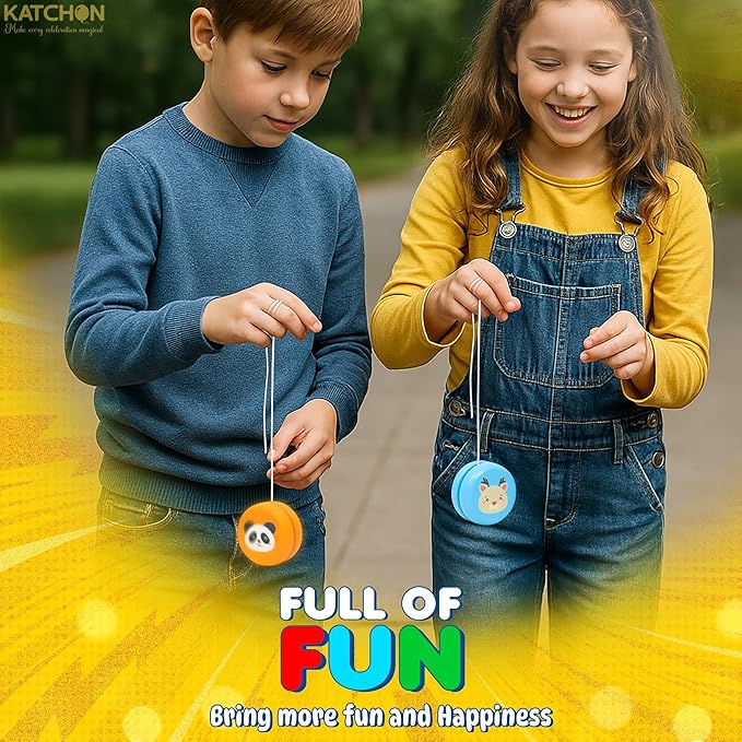 KatchOn, Jungle Animals Yoyos - Pack of 24 | Yoyo Bulk, Pinata Stuffers for Kids, Birthday Party Favors | Yoyo for Kids 8-12, Classroom Prizes, Carnival Prizes, Goodie Bags Stuffers, Bulk Toys