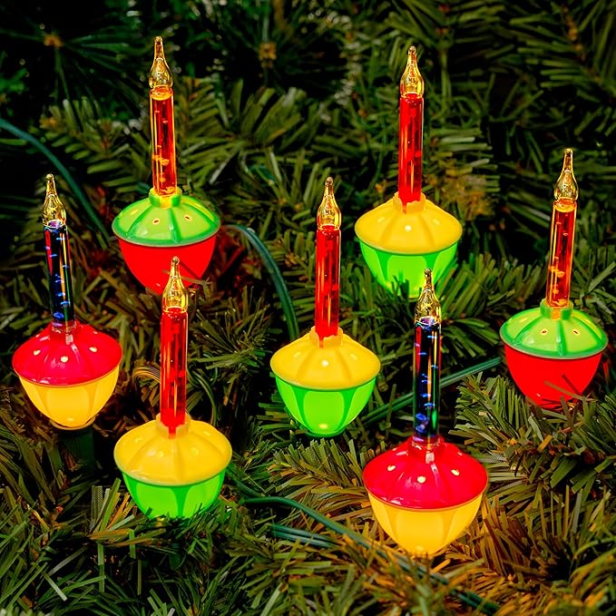 Joiedomi Christmas Bubble String Light - Traditional Bubbles Lights Set 7 Bulbs with 1 Spare Replacement, Old Fashion Vintage Christmas Tree Lighting Decor Holiday Decorations (Multicolor)