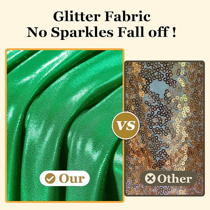 10ftx10ft Green Sequin Backdrop Curtain Panels for Parties, Wrinkle Free Glitter Photo Backdrop Drapes 2 Panels Shimmer Back Drop Cloth for Wedding Birthday Christmas Photography Background