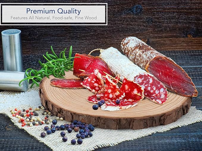 Royal Imports Round Wood Slices Discs, 9"-11" Large, Natural Unfinished Wooden Tree Bark Slabs for DIY Arts & Crafts, Rustic Table Centerpiece, Chargers, Trays, Wedding Decoration, 4 Pack