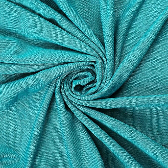 Peomeise Stretch Spandex Chair Cover for Wedding Party Dining Banquet Event (Turquoise, 25)