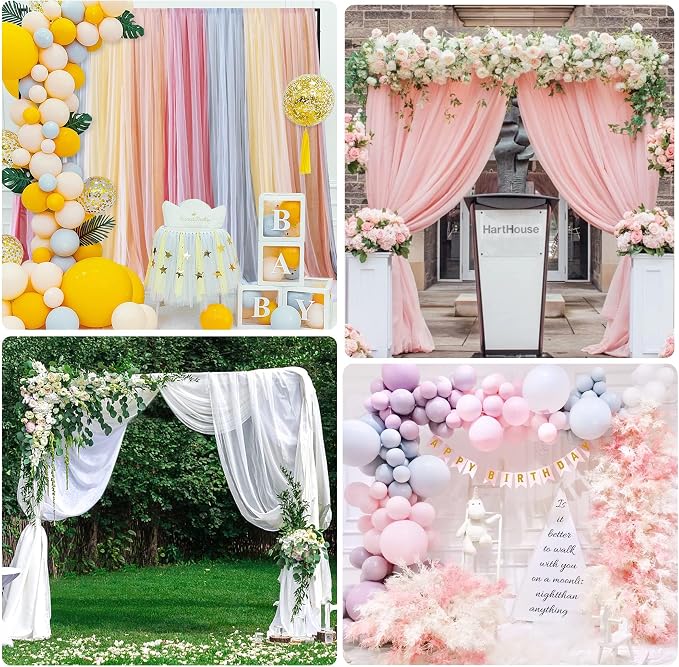 Wokceer 8FT x 8FT Backdrop Stand Heavy Duty Pipe and Drape Kit, Adjustable Square Black Backdrop Stand Metal for Wedding Birthday Party Photo Shoot Background