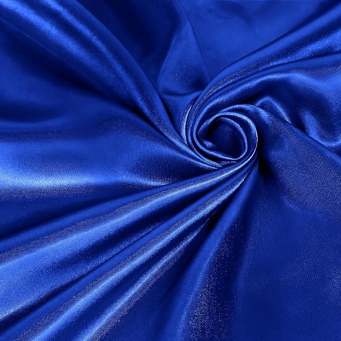 60 Pieces Royal Blue Satin Napkins 20x20 Inches Satin Cloth Napkins, Square Satin Napkins with Scalloped Edges, Elegant & Silky Table Napkins for Restaurant Banquet Wedding
