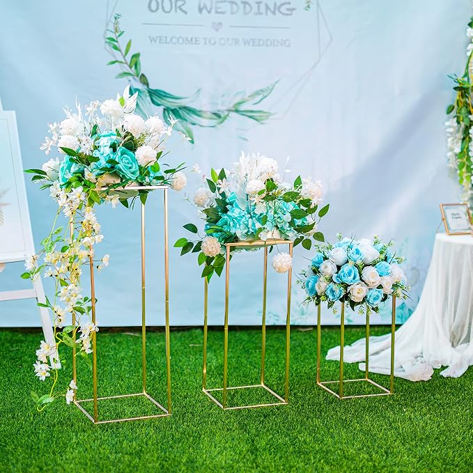 Gold Flower Stand for Table: 23.6” Tall Centerpiece Stand for Wedding Table Reception Floral Center Pieces with Home Decoration Party Event 10 PCS