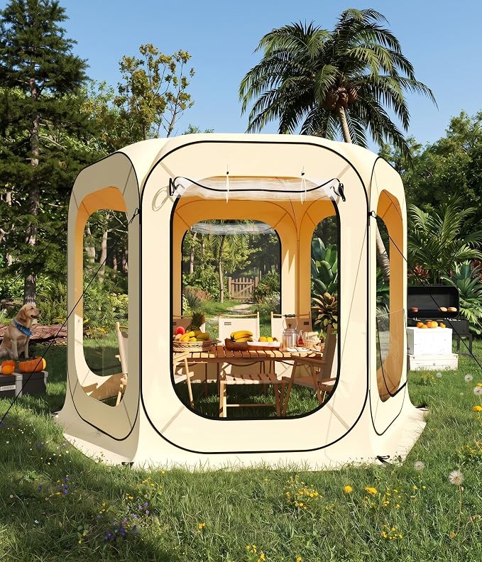 10x10 ft Outdoor Pop Up Bubble Tent,4-6 Person Garden Dome Igloo Tents with Rainproof & Windproof Design for Camping, Backyard Events and Beach
