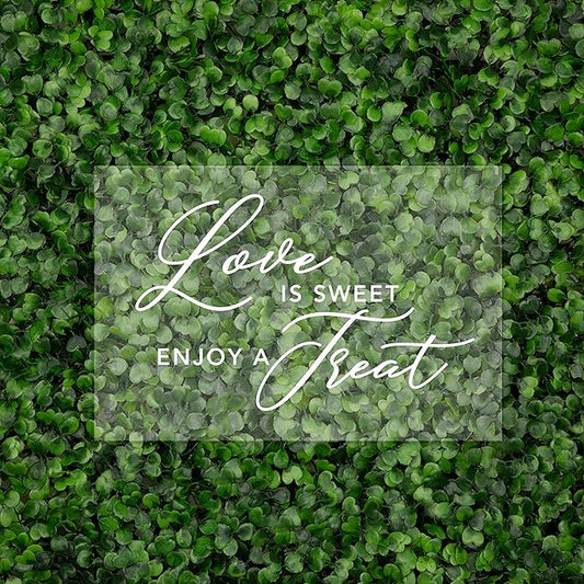 Andaz Press Love Is Sweet, Enjoy A Treat Acrylic Sign, Stand Included, 7.5 x 11 Inch, Wedding, Dessert Candy Bar Table, Bridal Shower, Bachelorette, Engagement, Anniversary, Backdrop