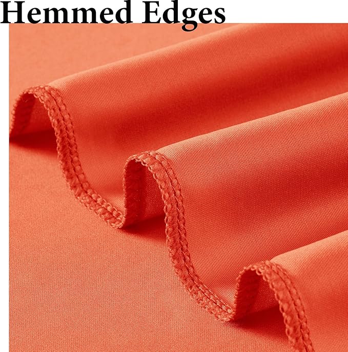 10ftx10ft Wrinkle Free Orange Backdrop Curtains for Parties, Silky Polyester Photo Backdrop Drapes 2 Panels 5x10ft Back Drop Cloth for Wedding Birthday Baby Shower Photography Background