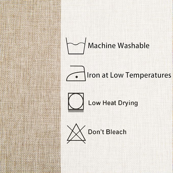 Hiasan Faux Linen Square Tablecloth - Wrinkle and Stain Resistant Washable Table Cloth for Kitchen Dining Room Holiday Table Cover for Party Dinner, Beige, 60 x 60 Inch