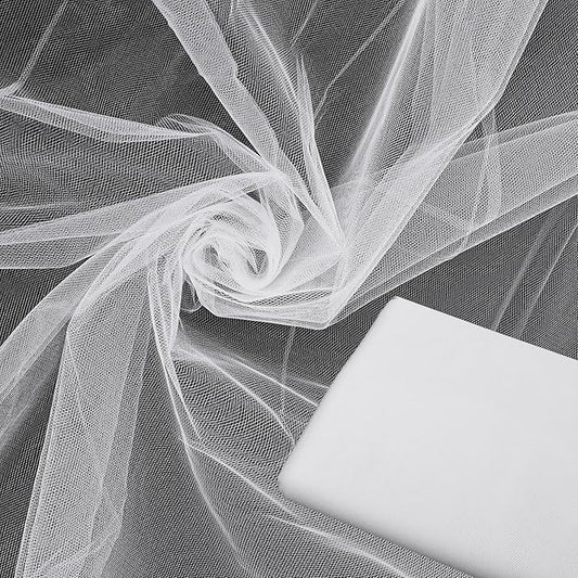 White Tulle Tape Roll 108 Inch X 25 Yards for DIY Crafts Weddings Sewing DIY Projects Gift Wrap and More - Multiple Colours of Tulle Mesh