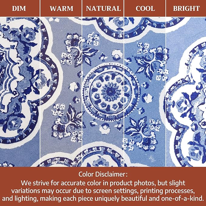 Maison d' Hermine Table Cloth Rectangle Table 100% Cotton 70 x 90 Inches Tablecloth Reusable Decorative for Dining Kitchen Room Farmhouse Party Home Hotel Restaurant Spring Summer - Melodie Bleue