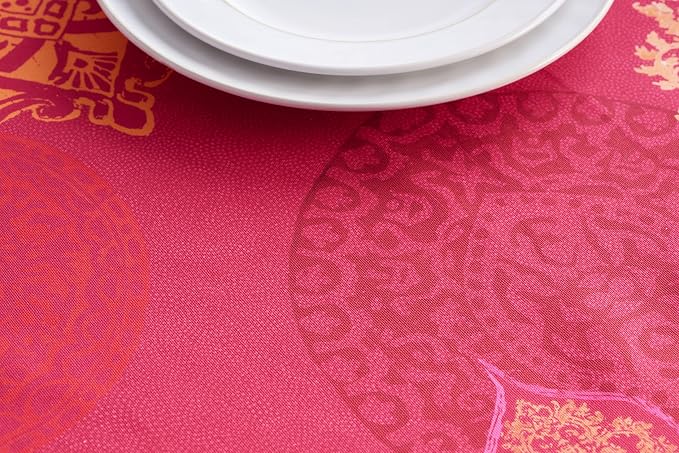 Maison d' Hermine Table Cloth Rectangle Table 100% Cotton 60 x 90 Inches Fall Tablecloth Reusable Everyday Use for Thanksgiving Christmas Decorations Dining Farmhouse Party (Versailles)