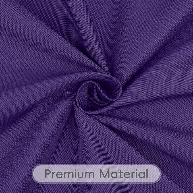 8 Pack Purple Tablecloth 60 x 102 Inch Rectangular Table Cloth for 6 Foot Rectangle Tables, Wrinkle Resistant Washable Rectangle Fabric Table Covers for Wedding Party Banquet Buffet and Camping