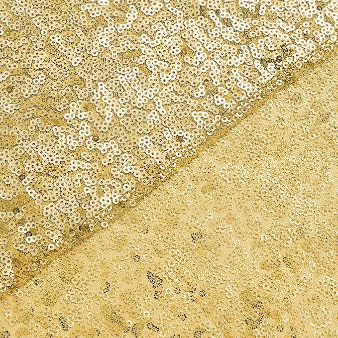 Sugargirl Gold Sequin Backdrop Curtain 2 Panels 2FTx8FT Glitter Gold Background Drapes Sparkle Photography Backdrop for Party Wedding Birthday Wall Decoration