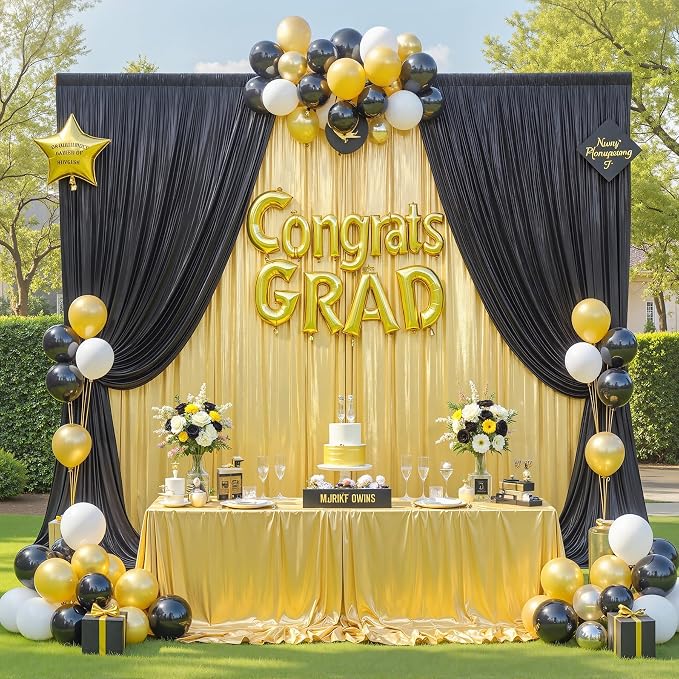 20×10FT Gold Sequin Backdrop Curtains Wedding Backdrop Drapes Wrinkle-Free Thick Glitter Photo Background Fabric for Birthday Graduations Friendgiving Christmas Party Photography Stage Decor