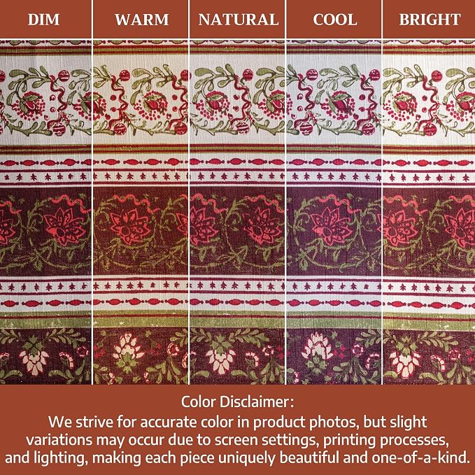 Maison d' Hermine Table Cloth Rectangle Table 100% Cotton 60 x 120 Inches Fall Tablecloth Reusable Everyday Use for Thanksgiving Christmas Decorations Dining Farmhouse Party (Reveillon Au Jardin)