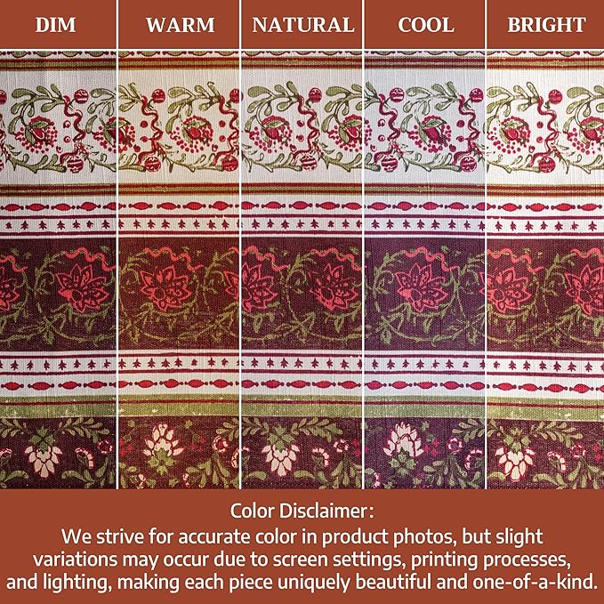 Maison d' Hermine Table Cloth Rectangle Table 100% Cotton 70 x 120 Inches Fall Tablecloth Reusable Everyday Use for Thanksgiving Christmas Decorations Dining Farmhouse Party (Reveillon Au Jardin)