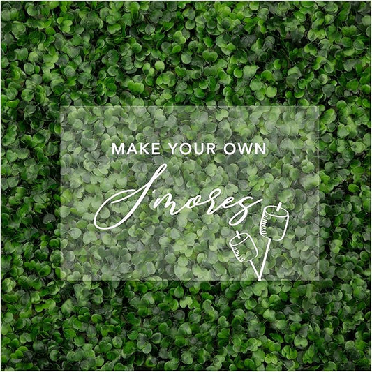 Andaz Press Make Your Own Smores Bar Acrylic Sign, 7.5 x 11 Inch, Stand Included, Signage for Wedding, Bridal Shower, Engagement, Birthday, Holiday, Events, Smores Bar Station Backdrop Sign