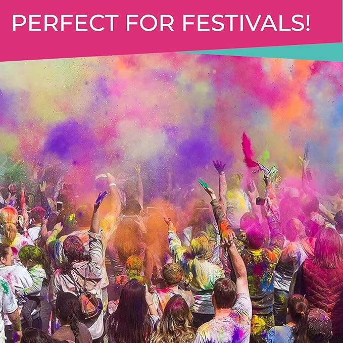 Hawwwy Colored Powder for Color Run - 2 Pounds Pink - Color Run Powder Assorted Colors, Colorful Smoke, 5k Runs, Bath Bombs, War Paint, Holi Festival - Perfect Gender Reveal Powder - 2 Pack of 1 Ibs