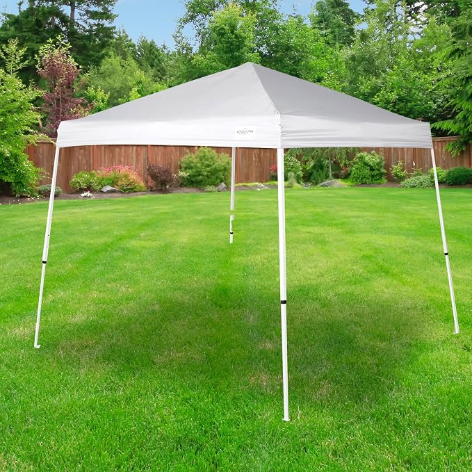 Caravan Canopy V Series 2 10' x 10' Entry Level Angled Leg Instant Canopy, White