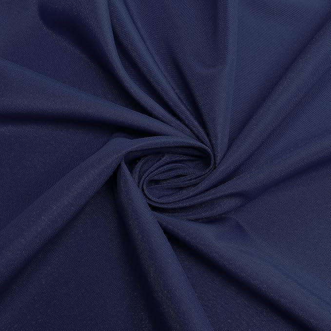 sancua Round Tablecloth - 120 Inch - Water Resistant Spill Proof Washable Polyester Table Cloth Decorative Fabric Table Cover for Dining Tables, Buffet Parties and Camping, Navy