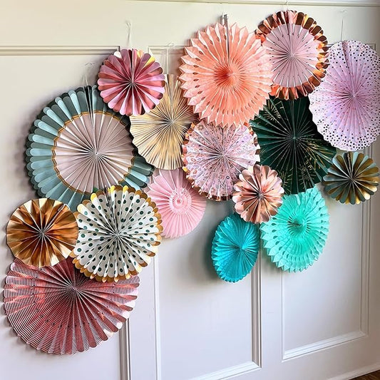 PapaKit Bundle - Origami Paper Fans Party Wall Decoration Set